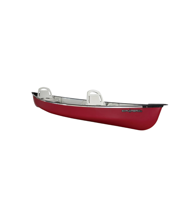 Pelican Pelican Canoe Explorer 14.6 DLX  - Burgundy Red / Tin Grey Folding Seat