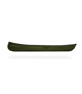 Scott Canoe Abitibi & co. - Scott Canoe - Fiberglass Bushman 14' Forest Green with Kevlar Skid Plates