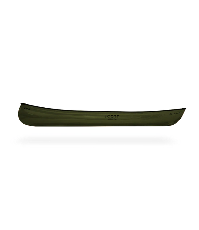 Scott Canoe Abitibi & co. - Scott Canoe - Fiberglass Bushman 14' Forest Green with Kevlar Skid Plates