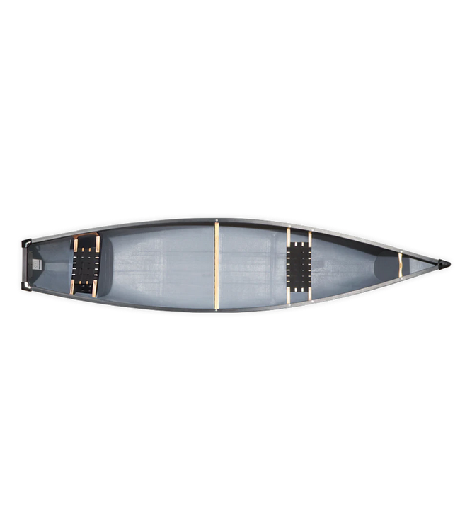 Scott Canoe Abitibi & co. - Scott Canoe - Fiberglass Bushman 14' Forest Green with Kevlar Skid Plates