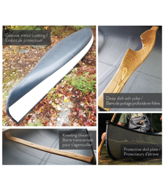 Scott Canoe Abitibi & co. - Scott Canoe - Fiberglass Echo 16' Forest Green with Deep Yoke