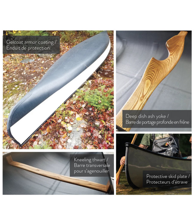 Scott Canoe Abitibi & co. - Scott Canoe - Fiberglass Echo 16' Forest Green with Deep Yoke