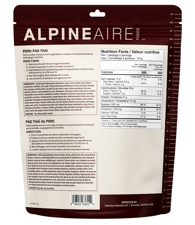 AlpineAire AlpineAire Pork Pad Tai