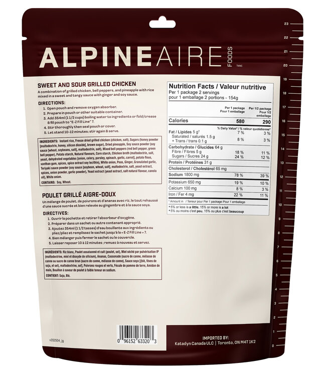 AlpineAire AlpineAire Sweet and Sour Grilled Chicken