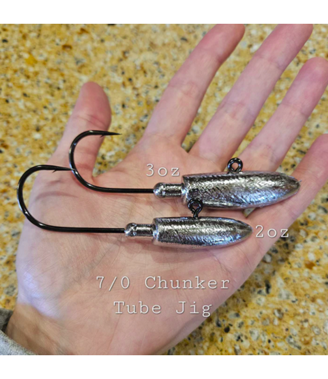 Drop Tine Tackle Drop Tine Tackle Chunker Tube Jigs - 7/0 Heavy Duty Hook 2 pk.