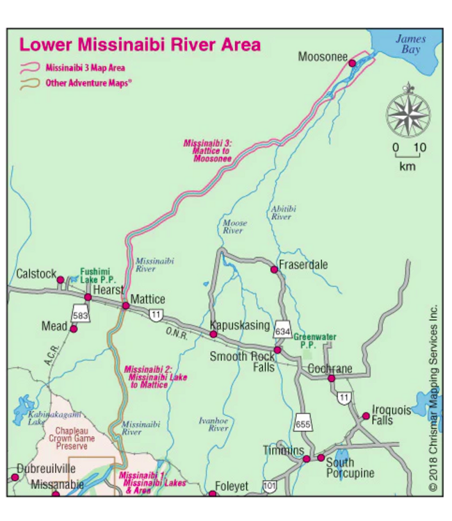 Chrismar Adventure Map by CHRISMAR - Missinaibi 3 - Provincial Park