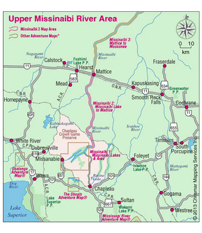 Chrismar Adventure Map by CHRISMAR - Missinaibi 2 - Provincial Park