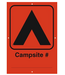 Chrismar Campsite Sign - Large Numbered