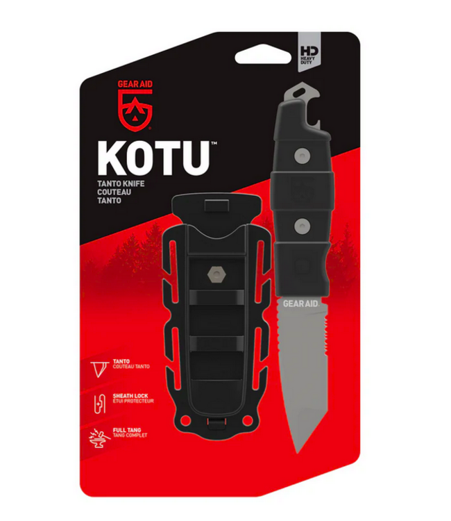 Red Pine Gear Aid Kotu Tanto Knife - Black