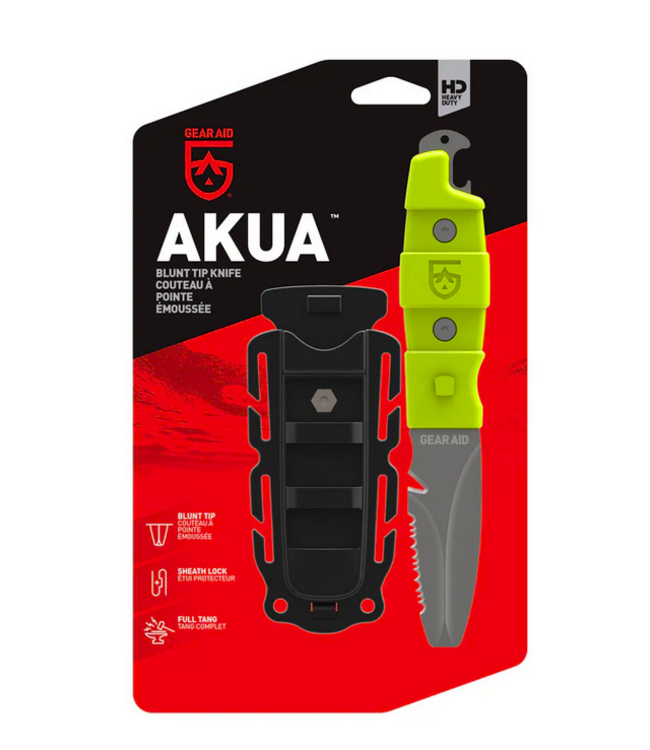 Red Pine Copy of Gear Aid Akua Blunt Tip Knife - Black