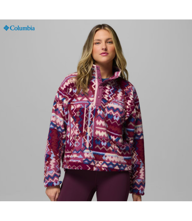 Columbia Columbia Women's Helvetia II Printed Cropped Half Snap Fleece Pullover