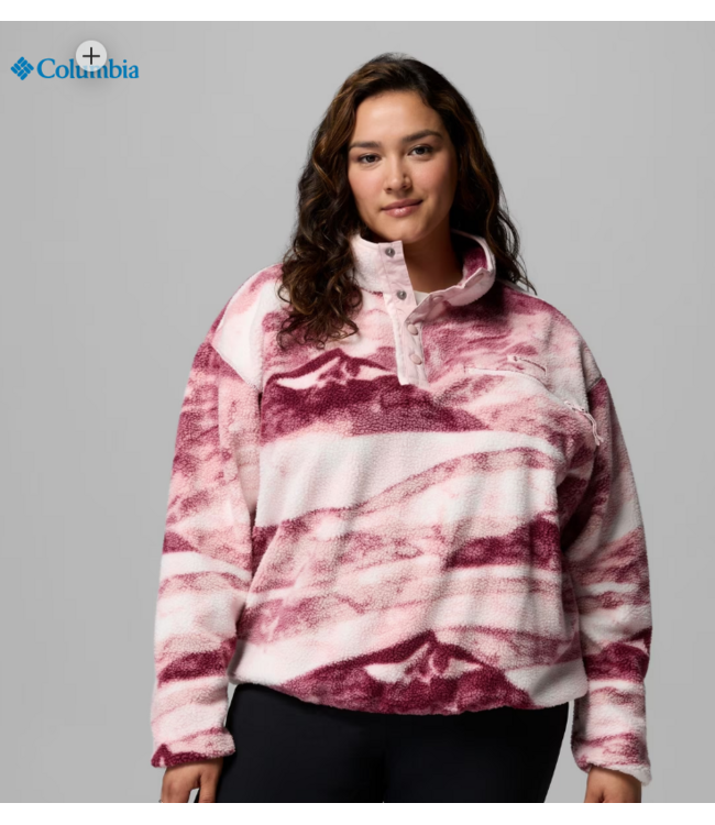 Columbia Columbia Women's Helvetia II Printed Cropped Half Snap Fleece Pullover