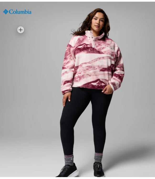 Columbia Columbia Women's Helvetia II Printed Cropped Half Snap Fleece Pullover