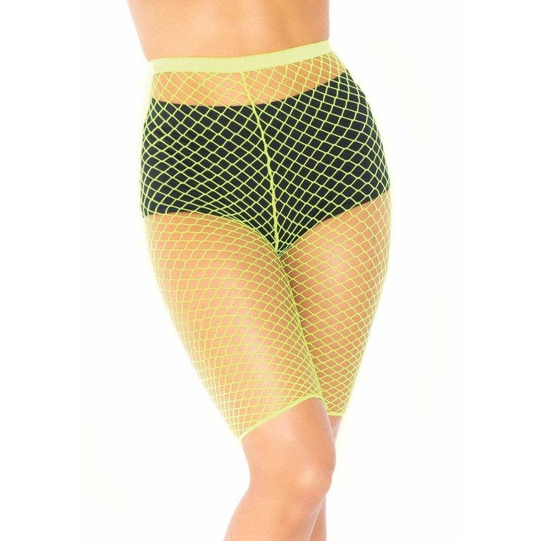 LEG AVENUE INDUSTRIAL FISHNET BIKER SHORTS