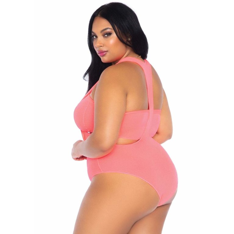 LEG AVENUE BANDEAU TOP AND BODYSUIT SET PLUS SIZE