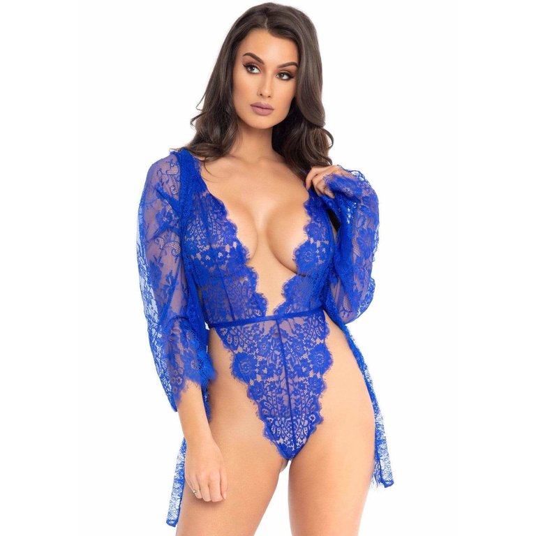 LEG AVENUE LOVE AFFAIR ROBE & TEDDY SET