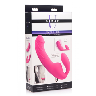 XR BRANDS VIBRATING STRAPLESS STRAP ON DILDO