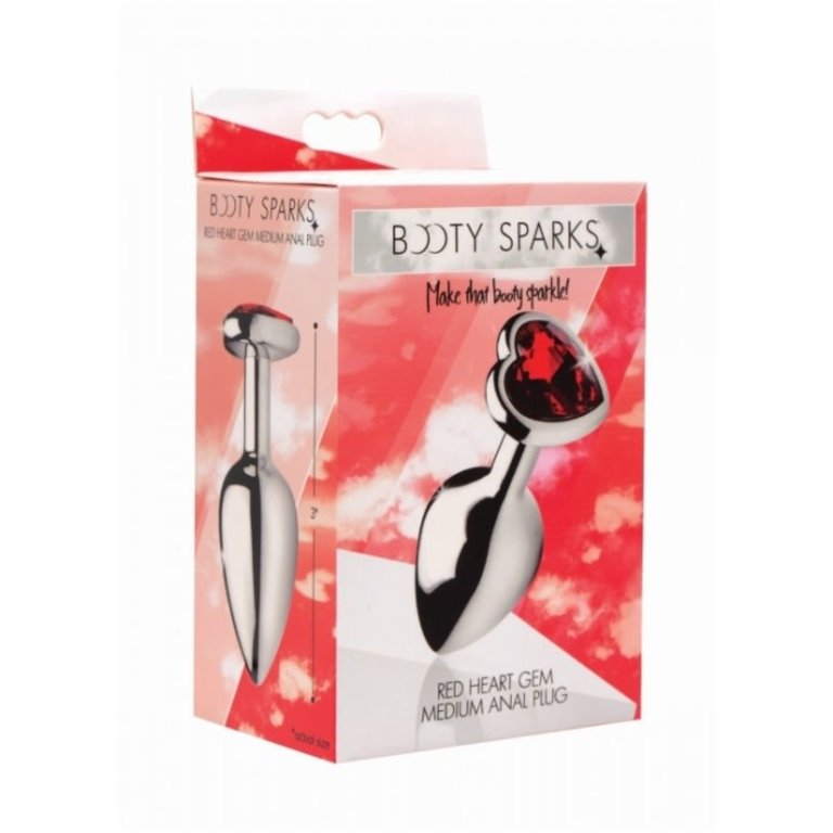 XR BRANDS RED HEART GEM ANAL PLUG