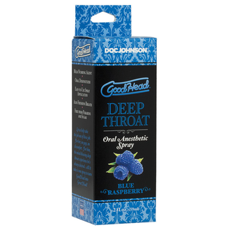 DOC JOHNSON GOODHEAD DEEP THROAT SPRAY BLUE RASPBERRY 2 OZ