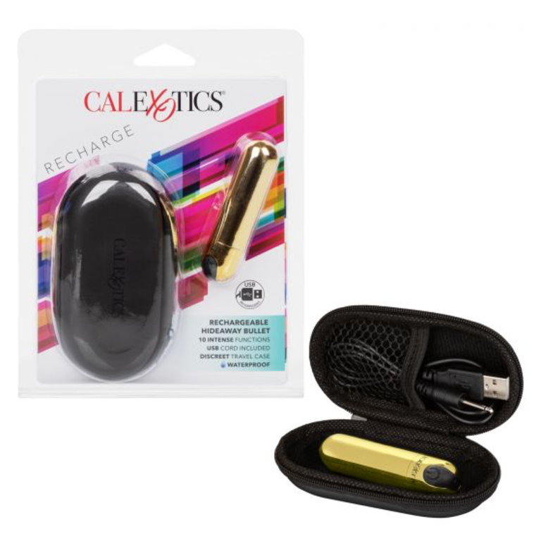 CALIFORNIA EXOTIC RECHARGEABLE HIDEAWAY BULLET GOLD