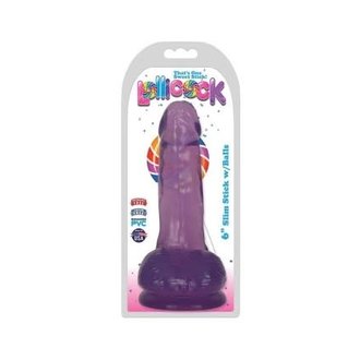 LOLLICOCK 6" SLIM STICK WITH BALLS - GRAPE ICE