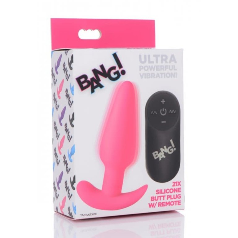 XR BRANDS BANG! 21X BUTT PLUG W/ REMOTE