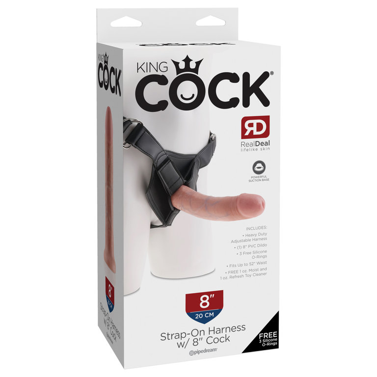 PIPEDREAM KING COCK STRAP ON HARNESS W/ 8"