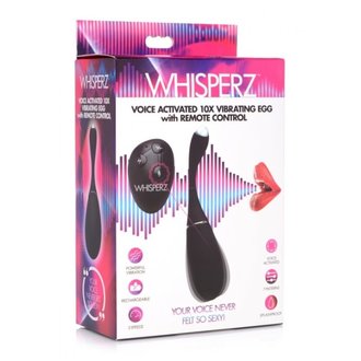 XR BRANDS WHISPERZ VOICE ACTIVATED 10X VIBRATING EGG W/ REMOTE