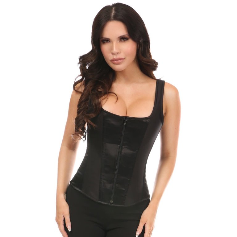 DAISY CORSETS TOP DRAWER SATIN BONES CORSET W/ STRAPS