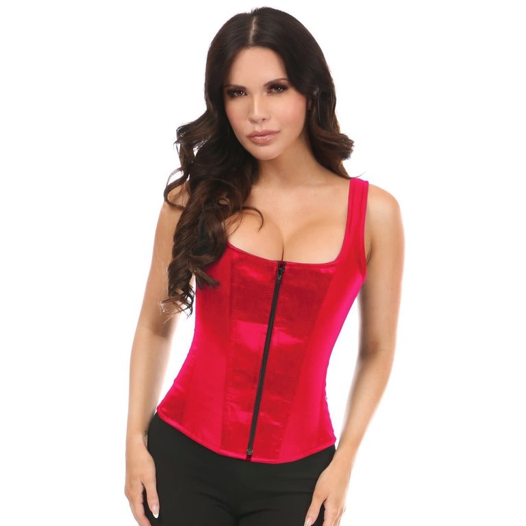DAISY CORSETS TOP DRAWER SATIN BONES CORSET W/ STRAPS