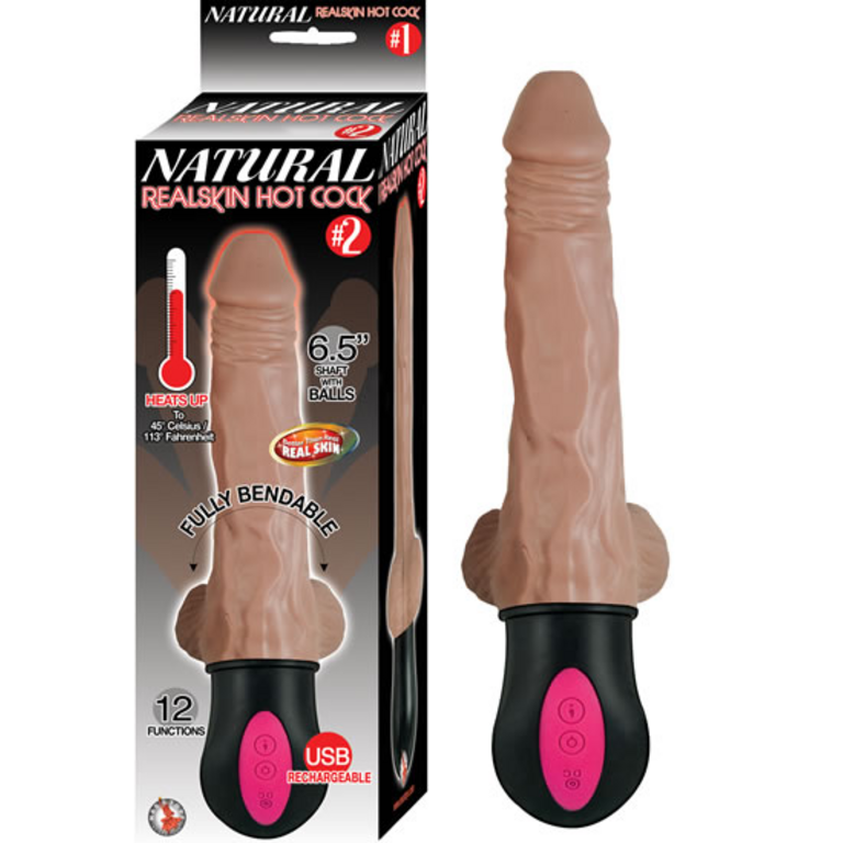 NASS TOYS NATURAL REALSKIN HOT COCK #2-BROWN