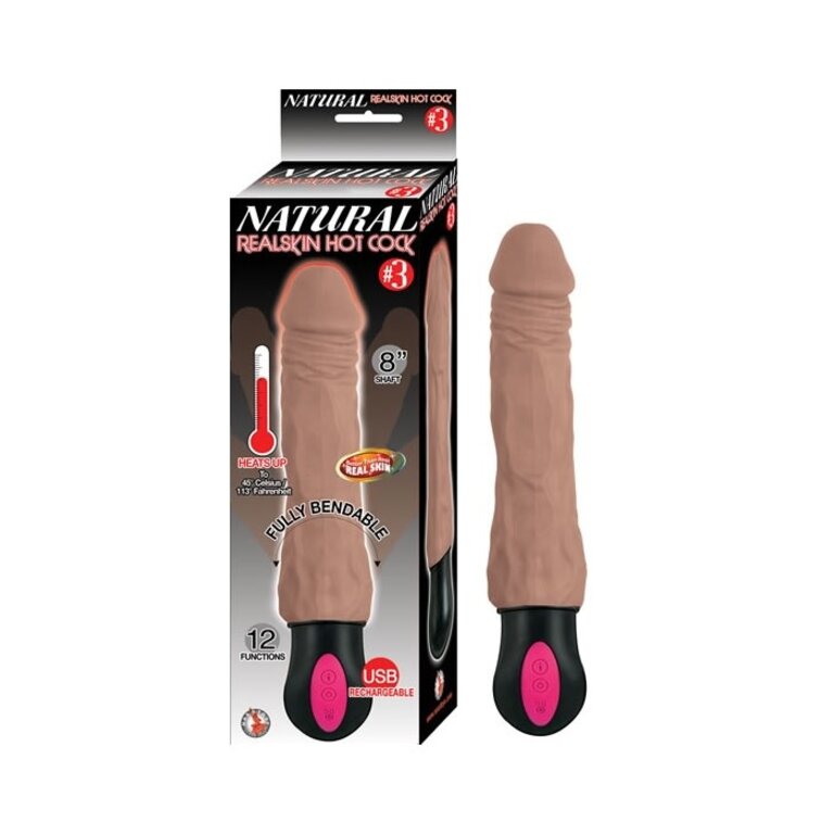NASS TOYS NATURAL REALSKIN HOT COCK #3-BROWN