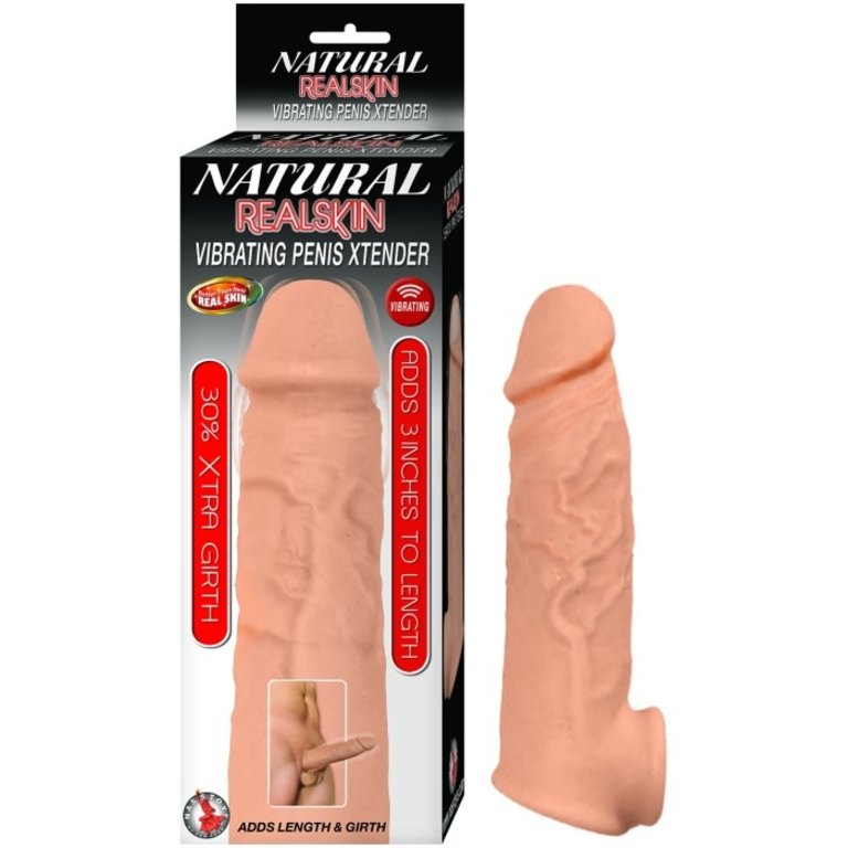 NASS TOYS NATURAL REALSKIN VIBRATING PENIS XTENDER
