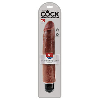 PIPEDREAM KING COCK 10” VIBRATING STIFFY BROWN