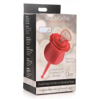 XR BRANDS BLOOMGASM THE ROSE BUZZ DUAL- ENDED AIR-STIM ROSE
