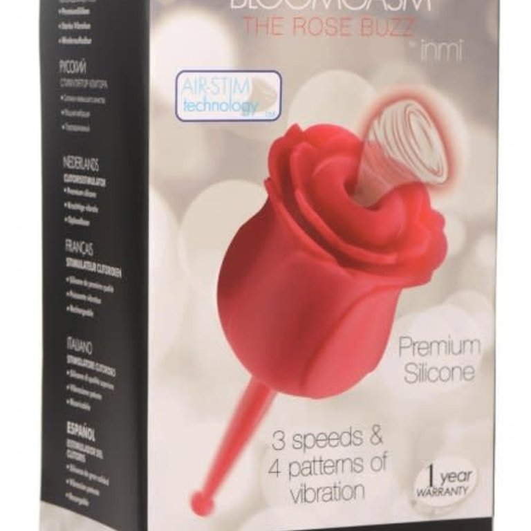 XR BRANDS BLOOMGASM THE ROSE BUZZ DUAL- ENDED AIR-STIM ROSE