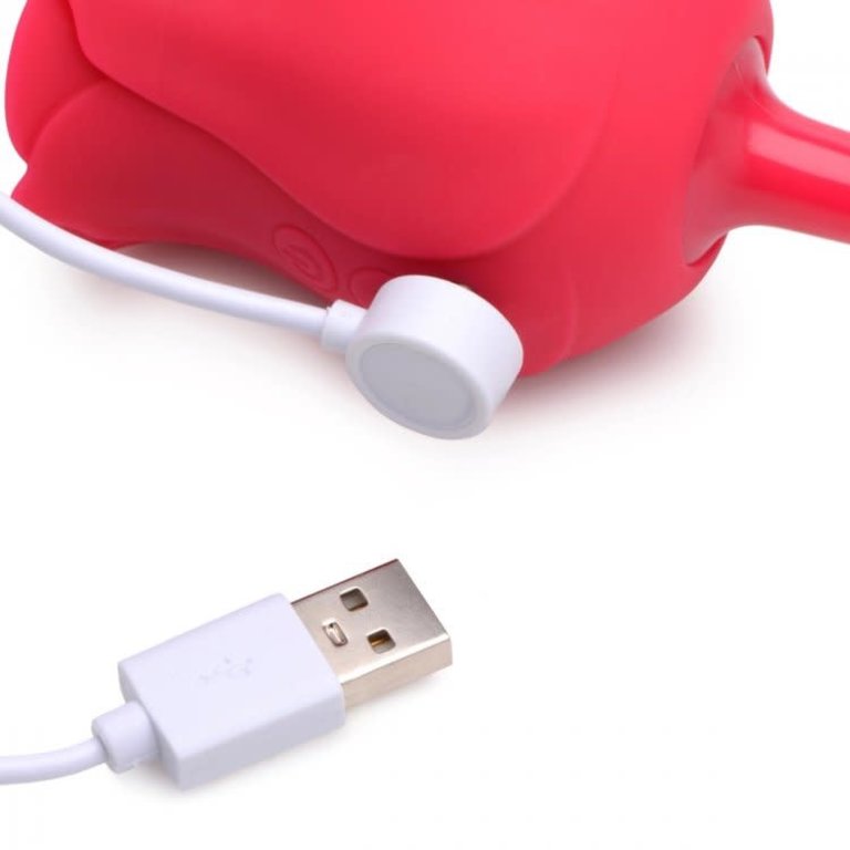 XR BRANDS BLOOMGASM THE ROSE BUZZ DUAL- ENDED AIR-STIM ROSE