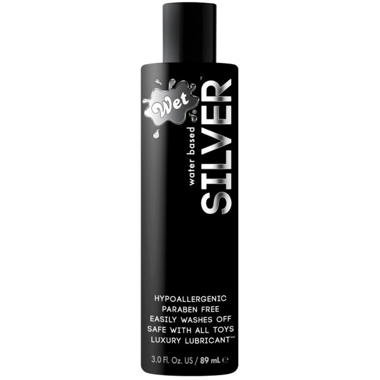 WET WET SILVER 6OZ WATER BASED LUBRICANT