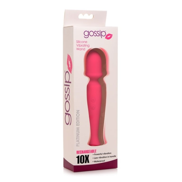 GOSSIP GOSSIP 10X SILICONE VIBRATING WAND-PNK