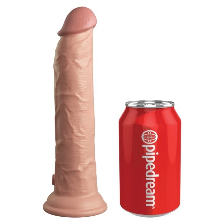 PIPEDREAM KING COCK ELITE 9" SILICONE DUAL DENSITY COCK - LIGHT
