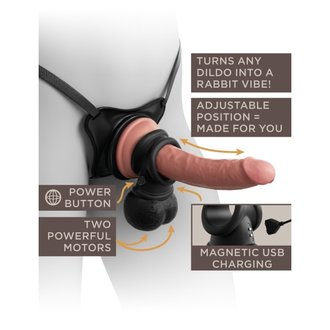 PIPEDREAM KING COCK ELITE VIBE SILICONE BALLS - BLACK $40.00