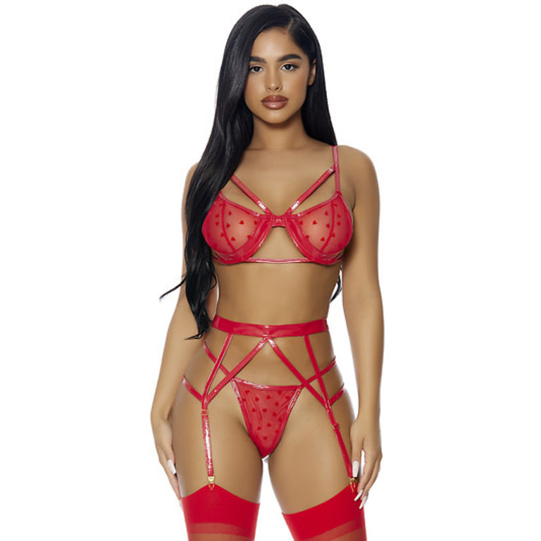FORPLAY TAKE TO HEART LINGERIE SET