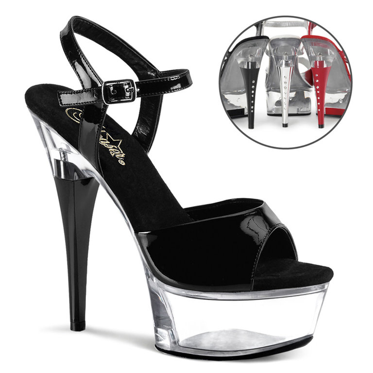 6" ANKLE STRAP RHINESTONE ON HEEL