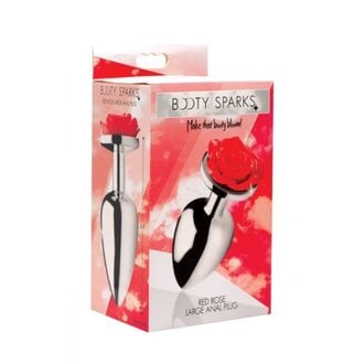 XR BRANDS RED ROSE ANAL PLUG