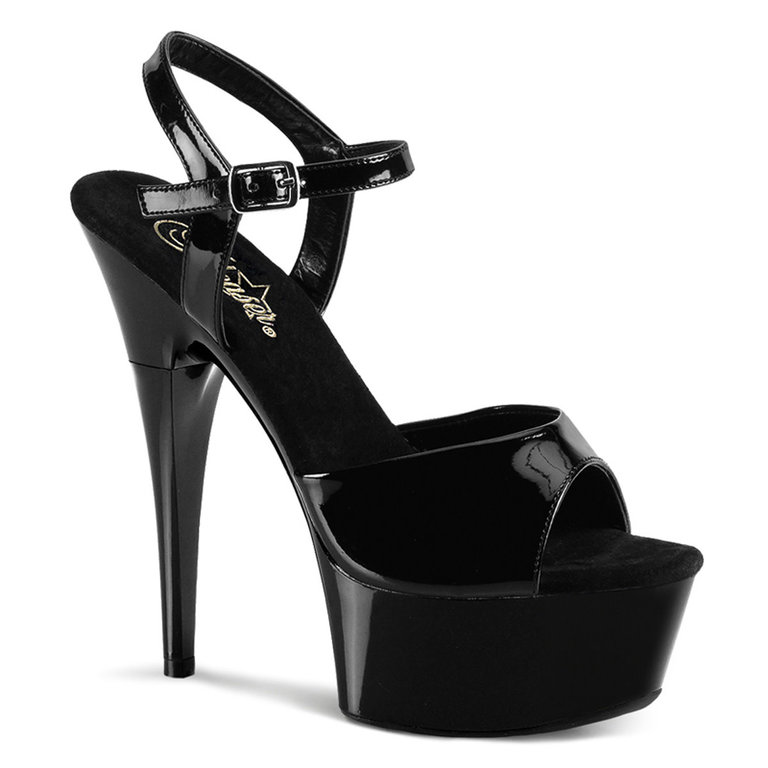 6" ANKLE STRAP RHINESTONE ON HEEL