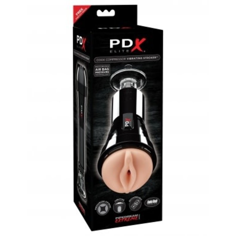 PIPEDREAM PDX ELITE COCK COMPRESSOR VIBRATING STROKER