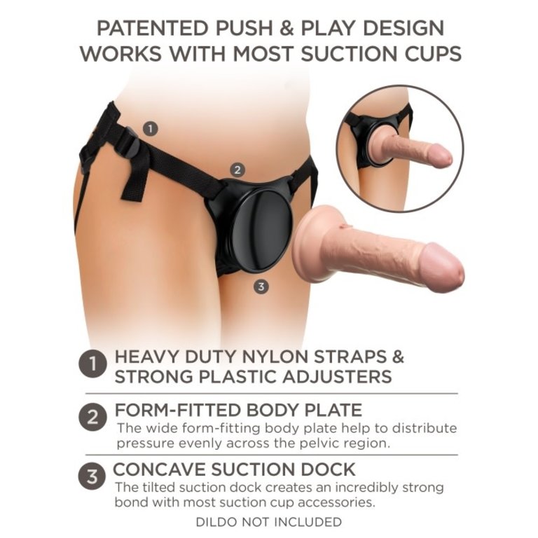 PIPEDREAM KING COCK ELITE BEGINNERS BODY DOCK STRAP-ON HARNESS