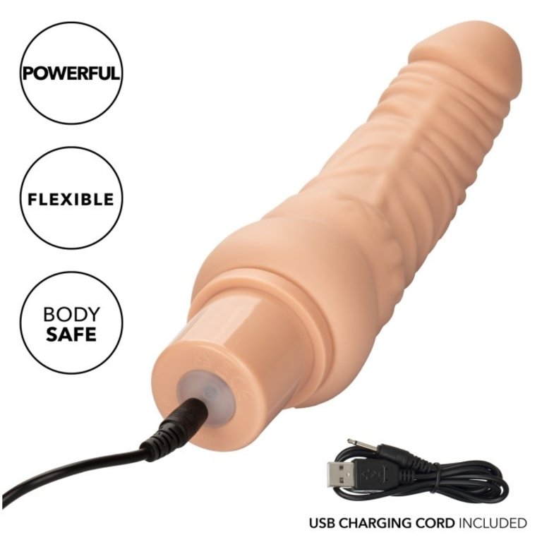 CALIFORNIA EXOTIC RECHARGEABLE POWER STUD CURVY IVORY