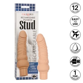 CALIFORNIA EXOTIC RECHARGEABLE POWER STUD CURVY IVORY