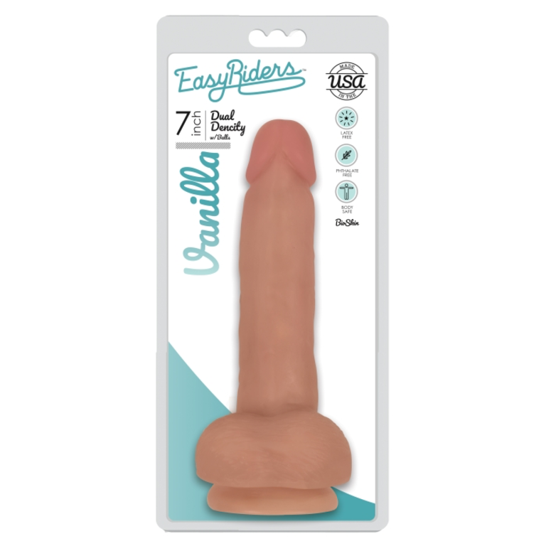 EASY RIDERS EASY RIDERS 7" SLIM BIOSKIN DONG W/ BALLS - VANILLA